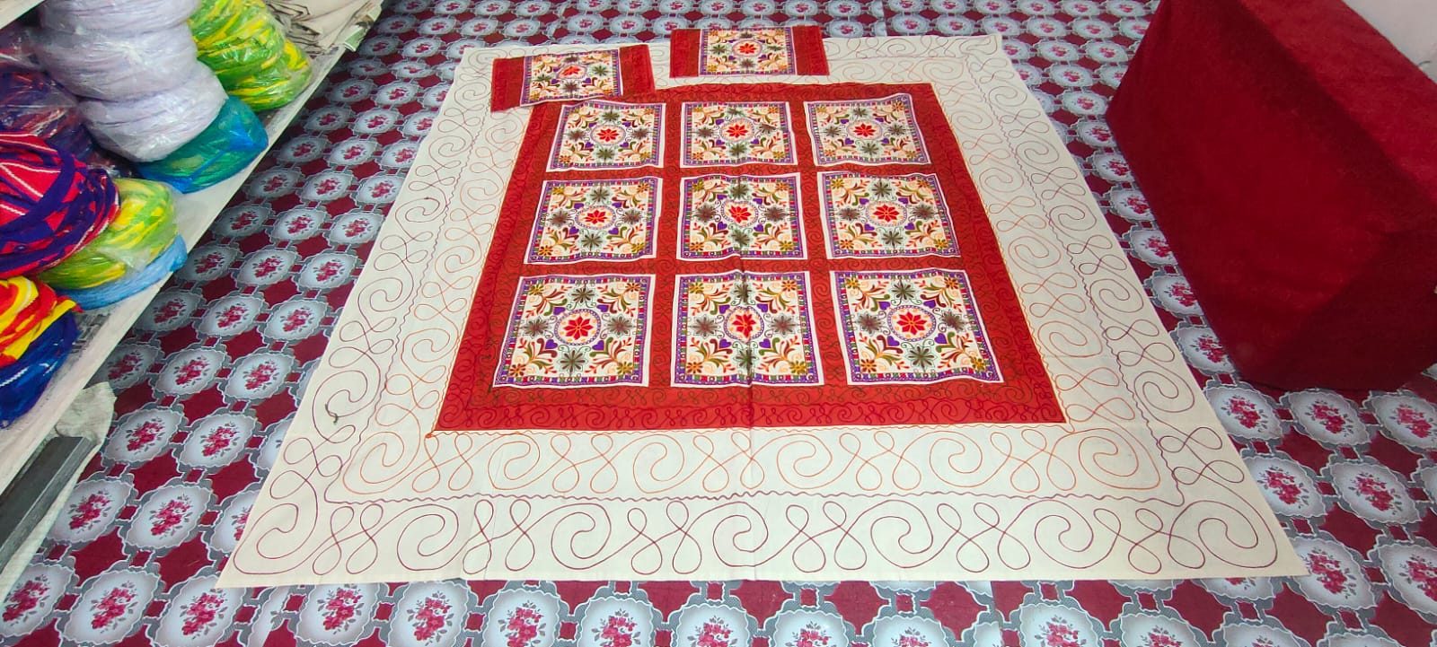 Premium Embroidered Cotton Bedsheet Set